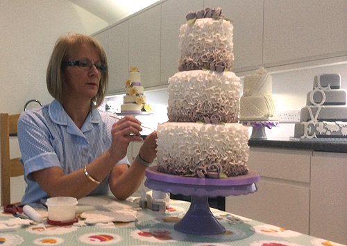 Sarah Wring-Nash making a cake